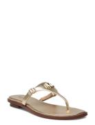 Jillian Thong Flate Sandaler Gold Michael Kors