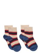 2 Pack Two T Striped Socks Sokker Strømper Multi/patterned FUB