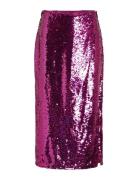 Vietta Midi Sequin Skirt/Dc Knelangt Skjørt Purple Vila