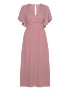 Isobel Midi Dress Knelang Kjole Pink Bubbleroom