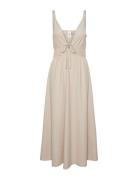 Yastrima Strap Long Dress - Ka Knelang Kjole Beige YAS