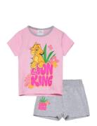 Set Pyjalong Pyjamas Sett Pink Løvernes Konge