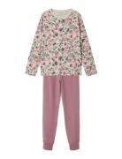 Nkfnightset Nostalgia Flower Noos Pyjamas Sett Pink Name It