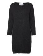 Kala Knit Dress Knelang Kjole Black Noella