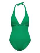 Halter Piece Rp Badedrakt Badetøy Green Tommy Hilfiger