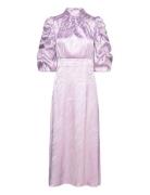 Leo Long Dress Knelang Kjole Purple Noella