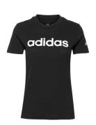 W Lin T Sport T-shirts & Tops Short-sleeved Black Adidas Sportswear