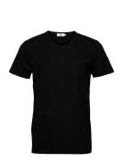 Ilmo Bamboo Viscose T-Shirt Tops T-shirts Short-sleeved Black FRENN