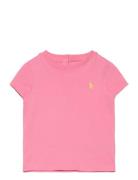 Cotton Jersey Crewneck Tee Tops T-shirts Short-sleeved Pink Ralph Laur...