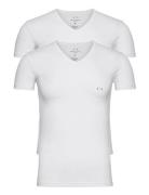 Men's 2Pack T-Shirt Tops T-shirts Short-sleeved White Armani Exchange