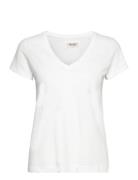 Mmarden Organic V-Ss Tee Tops T-shirts & Tops Short-sleeved White MOS ...