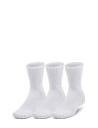 Ua 3-Maker 3Pk Mid-Crew Sport Socks Regular Socks White Under Armour
