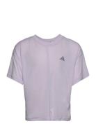 G Yoga Tee Sport T-shirts Short-sleeved Purple Adidas Sportswear