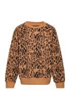 Basic Leopard Sweatshirt Tops Sweat-shirts & Hoodies Sweat-shirts Brow...