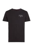 Cn Ss Tee Logo Tops T-shirts Short-sleeved Black Tommy Hilfiger