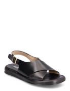 Sandals - Flat Flate Sandaler Black ANGULUS