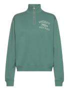 Coastal Logo Fleece Quarter-Zip Pullover Tops Sweat-shirts & Hoodies S...