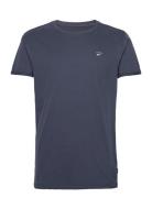 Inkloge Tops T-shirts Short-sleeved Navy INDICODE