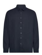 Slhregowen-Jobo Tencel Shirt Ls Tops Shirts Casual Blue Selected Homme