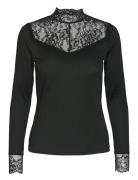 Yasblace Ls Top S. Noos Tops T-shirts & Tops Long-sleeved Black YAS