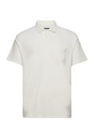 Towel Pocket Polo Tops Polos Short-sleeved White Hackett London