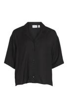 Vipricil S/S Shirt - Noos Tops Shirts Short-sleeved Black Vila