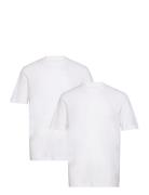 Double Pack Crew Neck Tee Tops T-shirts Short-sleeved White Tom Tailor