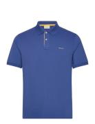 Reg Contrast Pique Ss Polo Tops Polos Short-sleeved Blue GANT