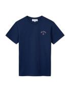 Popincourt Bistrot/ Gots Tops T-shirts & Tops Short-sleeved Navy Maiso...
