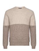 Onstegan Reg 5 Cb Wool Crew Knit Bf Tops Knitwear Round Necks Cream ON...