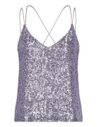 D6Obu Sequins Singlet Tops T-shirts & Tops Sleeveless Grey Dante6