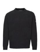 High Texture Sweater Tops Knitwear Round Necks Black Calvin Klein Jean...