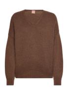 C_Fondiala Tops Knitwear Jumpers Brown BOSS