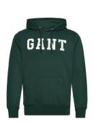 Gant Logo Sweat Hoodie Tops Sweat-shirts & Hoodies Hoodies Khaki Green...
