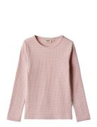 T-Shirt L/S Britt Tops T-shirts Long-sleeved T-shirts Pink Wheat