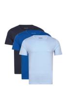 Tshirtrn 3P Classic Tops T-shirts Short-sleeved Blue BOSS