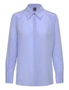 Bacie Tops Shirts Long-sleeved Blue BOSS