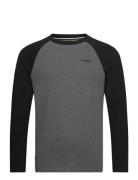 Essential Baseball Ls Top Tops T-shirts Long-sleeved Grey Superdry