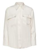 Relaxed Flap Pocket Shirt Tops Shirts Long-sleeved Cream GANT