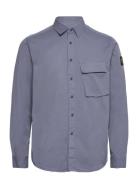 Scale Shirt Tile Green Designers Shirts Casual Blue Belstaff