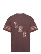 Seasonal Ss Tee Tops T-shirts Short-sleeved Brown Lee Jeans