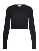 Georgie Cropped Tops Knitwear Jumpers Black H2O Fagerholt