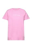 Logo T-Shirt Tops T-shirts Short-sleeved Pink Tom Tailor