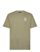Augustus Organic Tee Tops T-shirts Short-sleeved Green Clean Cut Copen...