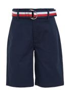 Woven Belted Shorts Bottoms Shorts Navy Tommy Hilfiger