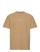 Christopher Structured Tee Tops T-shirts Short-sleeved Khaki Green Fat...