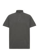 Landon Cotton Pique Polo Ss Tops Polos Short-sleeved Grey Fat Moose