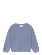 Knit Pockets Sweater Tops Knitwear Pullovers Blue Mango