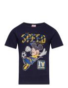 Tshirt Tops T-shirts Short-sleeved Navy Mickey Mouse