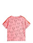Cathlethes Aop Ss Tee Tops T-shirts Short-sleeved Pink Mini Rodini